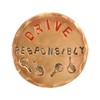 Drive Responsibly Hand Stamped Copper Golf Ball Marker by Sunfish
