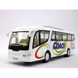Coach Bus Diecast Metal Scale Model - WHITE