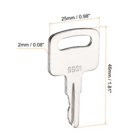 sourcing map Set of 3 equipment keys, air jack, ignition key for scissors, elevator, man lift (part number 9901 2860030)