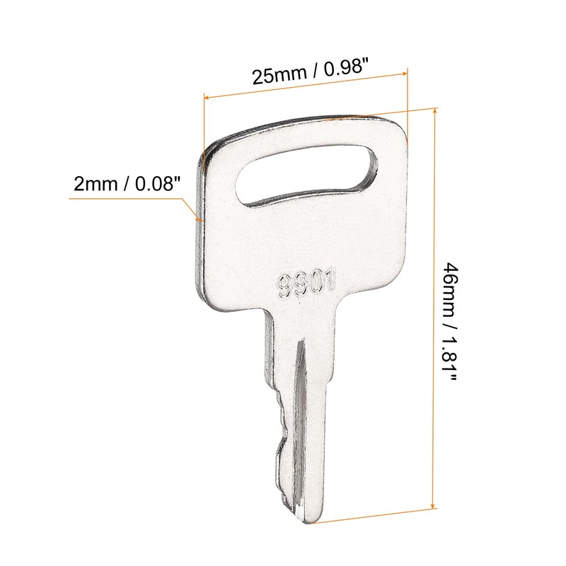 sourcing map Set of 3 equipment keys, air jack, ignition