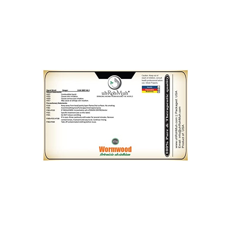 Wormwood Essential Oil (USA) (4oz)