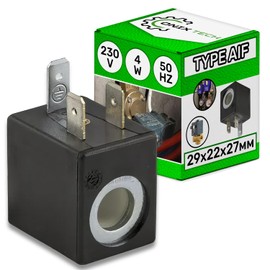 Coil Type AIF for Solenoid Valve 230 V 50 Hz with Hole Diameter 10 mm and Dimensions 29 x 22 x 27 mm ONIX TECH