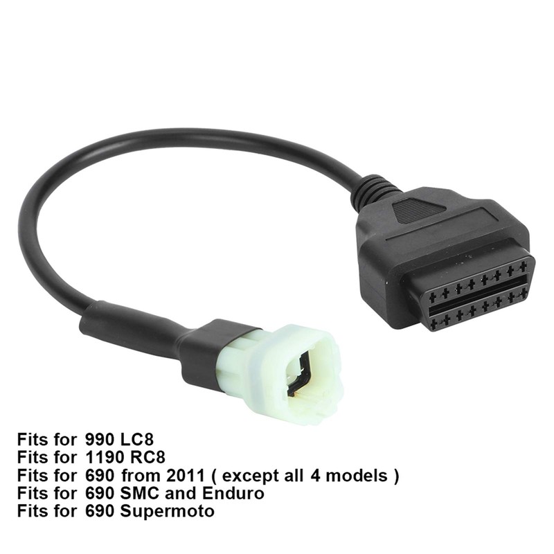 Diagnostic + 6 Pin to 16 Adapter Cable OBD2 Engine