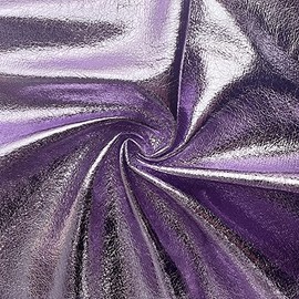 Metallic Leatherette Fabric Sold by The Yard Shiny Faux Leather Crafting Soft Faux Leather Fabric for Home Upholstery Bags Wallets Making, Purple