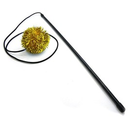 Tuff Kitty Puff Sparkle Ball Cat Wand (Gold)