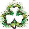 St Patricks Day Decorations, Shamrocks Wreath for Front Door, 20