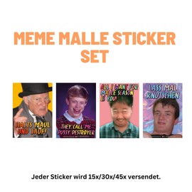 Meme Malle Sticker Set/Malle Sticker Set/Festival Sticker/Party Sticker/Sauf Sticker/Mallorca/Test Winner Sticker/Bumsbar Sticker/Oktoberfest/JGA/Party Sticker Set (60)