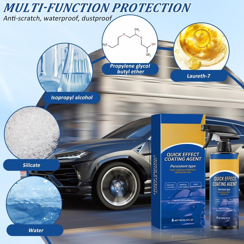 2PCS Car Coating Spray,Quick Effect Coating Agent for Car Coating