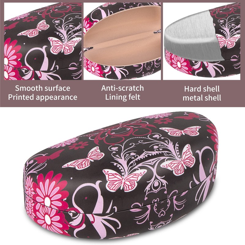 PG6 Oversized Hard Shell Sunglasses Case, Protective Holder for Extra