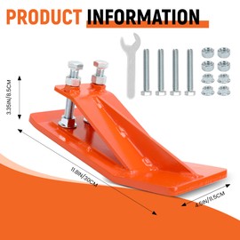 2Pcs Tractor Bucket Protector,Bucket Edge Anti-Skid Device,Double Hexagon Lock Nuts and Bolts,for Snow Leaves Removal Spreading Gravel,Orange