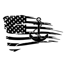 Distressed Flag US Navy Veteran Military Active Window Vinyl Decal Sticker