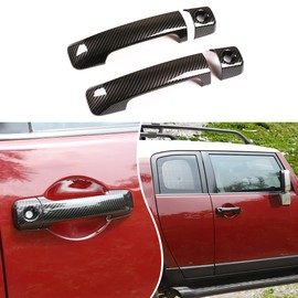 Compatible with Toyota FJ Cruiser 2007-2021 Exterior Door Handle Cover, Exterior Door Handle Protector Trim Frame Cover Accessories (Carbon Fiber Pattern Black)
