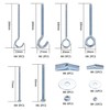 21 Sets Ceiling Hooks for Hanging Plants, Plasterboard Hooks for
