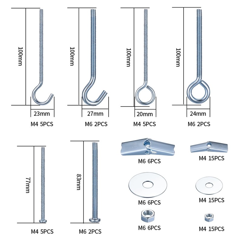 21 Sets Ceiling Hooks for Hanging Plants, Plasterboard Hooks for
