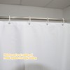 YISURE Short Shower Curtain 59 Inch Length, White Waffle Textured