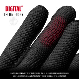 Franklin Sports 2nd-Skinz® Batting Gloves Black/Black Adult Large