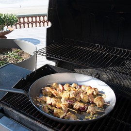 Mauviel M'Steel Black Carbon Natural Nonstick Chef Pan With Iron Handle, 3.4-qt, Suitable For All Cooking Surfaces, Made in France