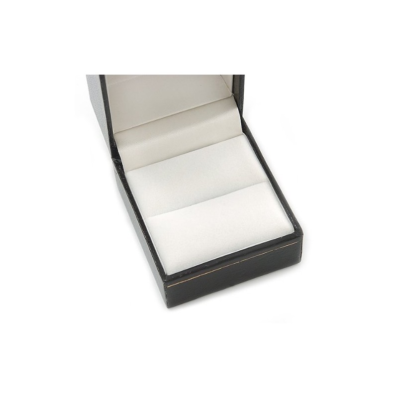 Avalaya Large Black Leatherette Ring Box