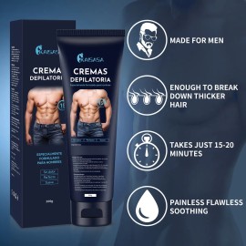 Crema Depilatoria Íntima Para Hombre Genitales 300g Espátula