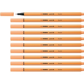 Fineliner - STABILO point 88 - Pack of 10 - Light Orange