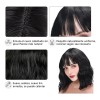 Pelucas Para Mujer Ondulada Corto Pelo Negra Cabello Natural