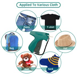 2006pcs Tagging Gun for Clothing, Price Tag Attacher Gun Kit for Clothes Labeler, Clothes Tagging Applicator Gun Set with 1600 1-in Barbs Fasteners, 400 Clothing Labels and 6 Steel Needles