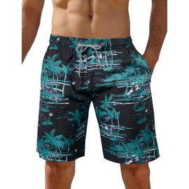 iCKER Men's Shorts, Swimming Trunks, Beach Shorts, Board Shorts, Quick-Drying for Summer