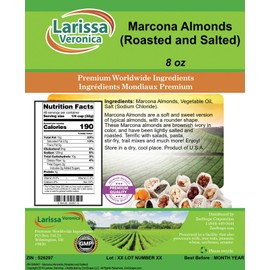 Marcona Almonds (Roasted and Salted) (8 oz, ZIN: 526297)