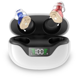 16-Channel True Hearing Aids, Virtually Invisible OTC Hearing Aids for Seniors with Noise Reduction, No Whistling Digital Hearing Aids with Feedback Cancellation, Comfort Design (GM-933)