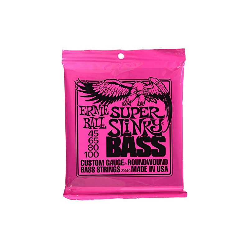 【正規品】 ERNIE BALL ベース弦 スーパー (45-100) 2セット 2834 SUPER SLINKY