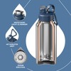 IDEUS Vacuum Insulated Water Bottle, 32 oz (950 ml) Stainless