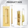 Fihatokus Pocket Door Handles and Edge Pull,4.72 inch Recessed Flush
