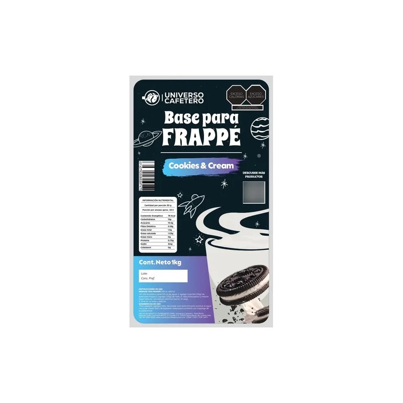 50 Sabores Base Para Frappe En Polvo 1kg, Universo Cafetero