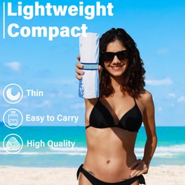 Widdonen Lightweight Thin Microfiber Beach Towel Sand Free Quick Dry Absorbent Compact Soft Pool Swim Travel Towels Extra Large Oversized Beach Accessories Packable Essentials Stuff Gifts for Adult