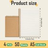 JIANTA 4 Packs Spiral Lined Notepad A5, 100 Pages/ 50