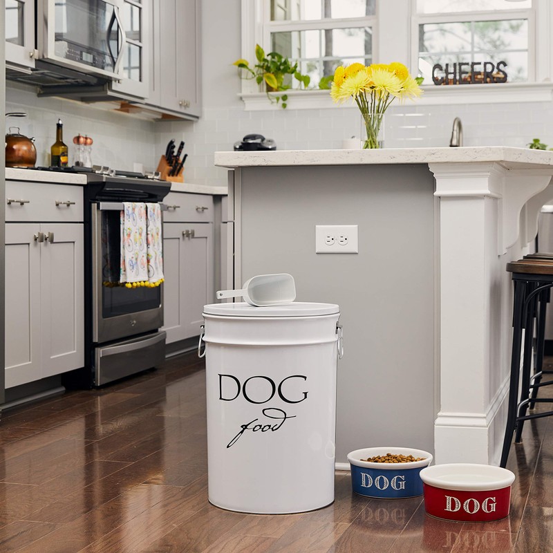 Harry Barker Pet Food Storage Collection, Classic White Food Storage