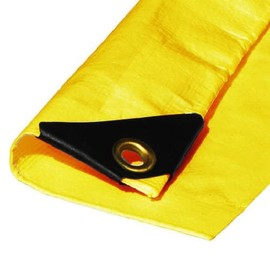 20' x 22' Yellow Heavy Duty 12 mil Poly TARP w/Grommets (Finished Size Approx. 19'6" x 21'6")