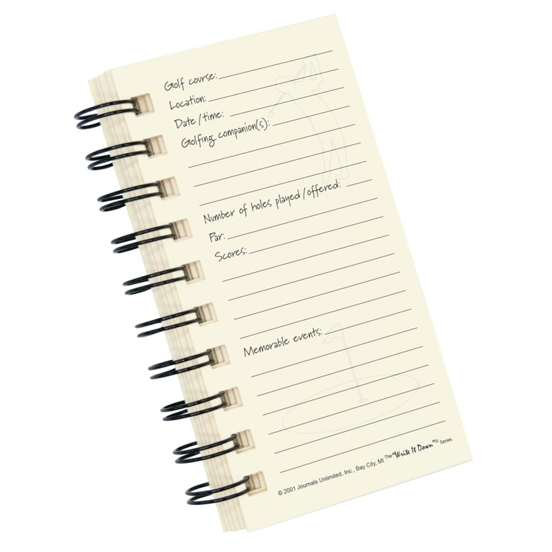Write it Down series by Journals Unlimited, Guided Journal, Golfing,