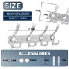 BlackFish Wall Mounted Coat Rack, Shiny Silver Rhinestones Four Heavy