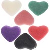 Happyyami 6 Piezas Esponjas Konjac Forma de Corazón para Limpieza