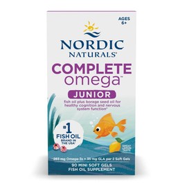 Nordic Naturals Complete Omega Junior, 283 mg por cpsula, 90 mini cpsulas sabor limn, para nios de 6 a 12 aos                                         