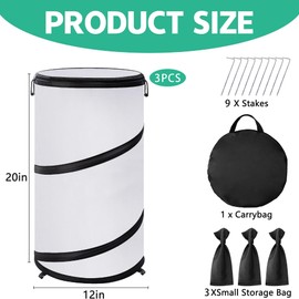 3 Pcs Pop Up Winter Frost Plant Cover, Garden Plants Freeze Protection Tent