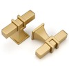 Haliwu 10 Pack Gold Cabinet Knobs,Brass Cabinet Knobs Kitchen Cabinet