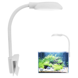 Aquarium Clip Light Small Growth Light Clip-on Aquarium Light 360 Degree Adjustable 5W Small Lightweight High Brightness Low Energy Eye Protection for Aquarium Plant Growth Aquarium Lighting Wide Clip