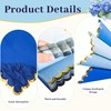 100 Pcs Blue Cocktail Napkins with Gold Foil Scalloped Edges
