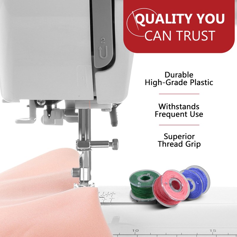 12 Pcs Sewing Machine Bobbins - Premium Class 15 Bobbin