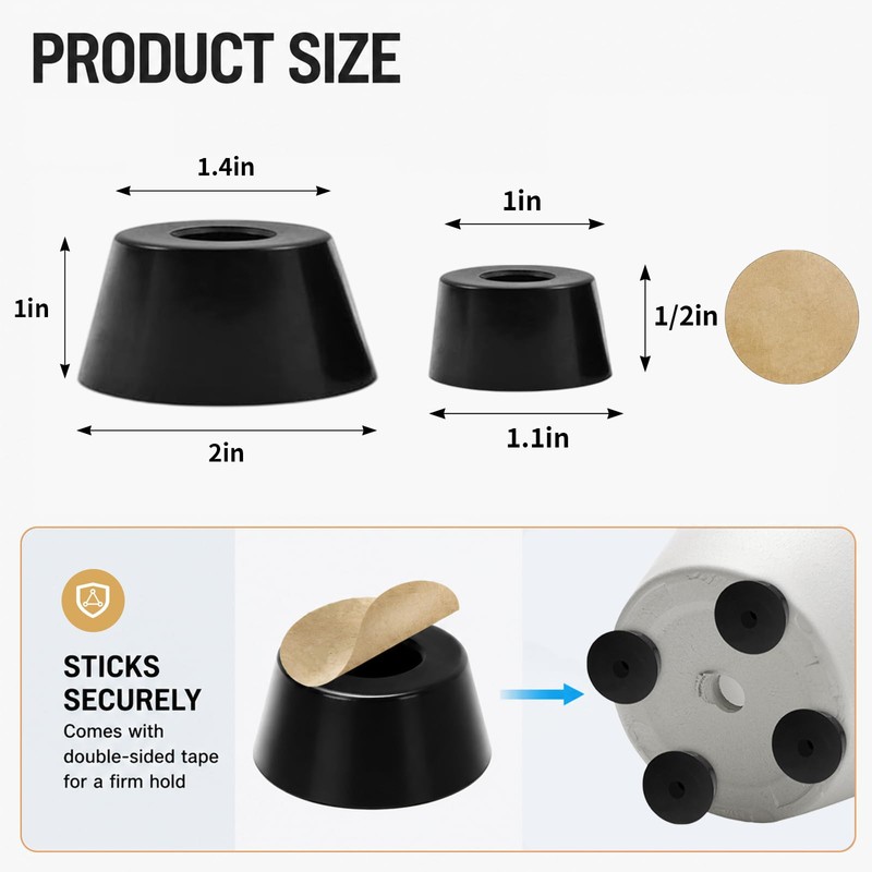 42Pack Plant Pot Feet, Pot Risers for Outdoor Planters, Rubber