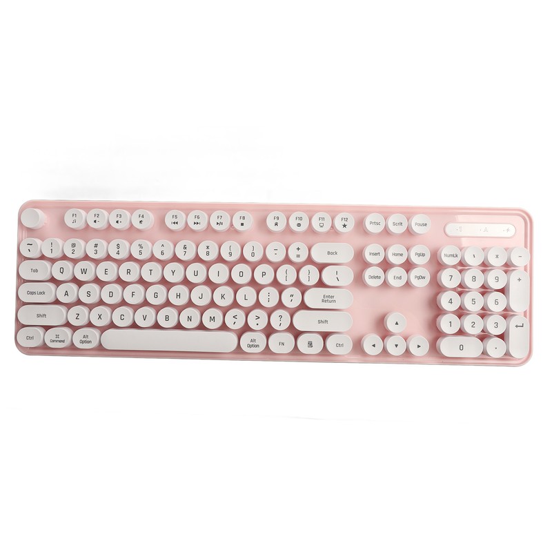 Wireless Keyboard and Mouse Combo Pure Color Retro 2.4G Wireless