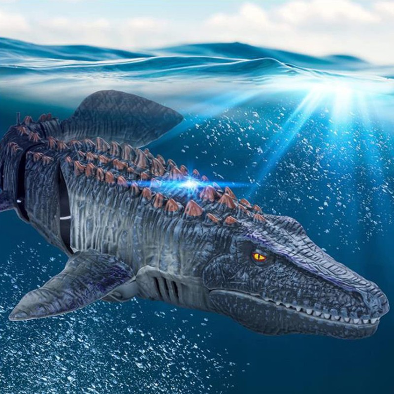 2.4g Wireless Charging Remote Control Simulation Dinosaur Squirting Shark Swinging