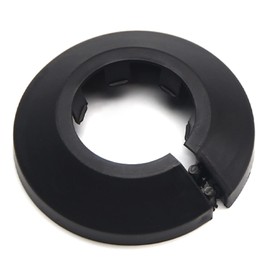 MroMax Fit 0.98" Outer Diameter Flange Water Pipe Cover Decoration Black Pipe Cover Radiator PP Plastic 25mm Escutcheon Pipe Collar for Wall Pipe Tube Decoration 1Pc